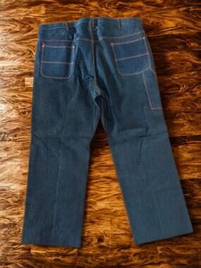 Blue Bell Carpenter Jeans 1940s Raw Denim Sanforized NOS 44x30 VTG Wrangler